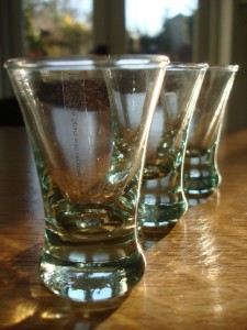 Recycled Glass Shot Glasses
