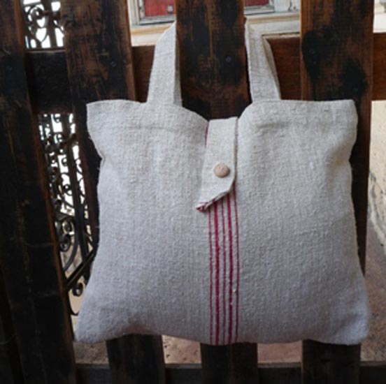 Vintage linen Market Bags - Natural Simplicity