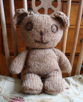 Natural Organic Soft Toy Teddy - Brownie the bear