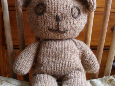Natural Organic Soft Toy Teddy - Brownie the bear