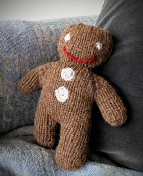 Organic Wool Gingerbread Man - Soft Toy