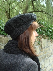 Organic Wool Wendy Keith Glen Maree Beret Black