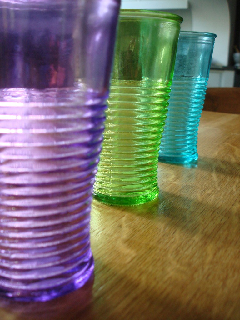 Coloured Recycled Glass Tumbler Giftbox Cool Natural Simplicity